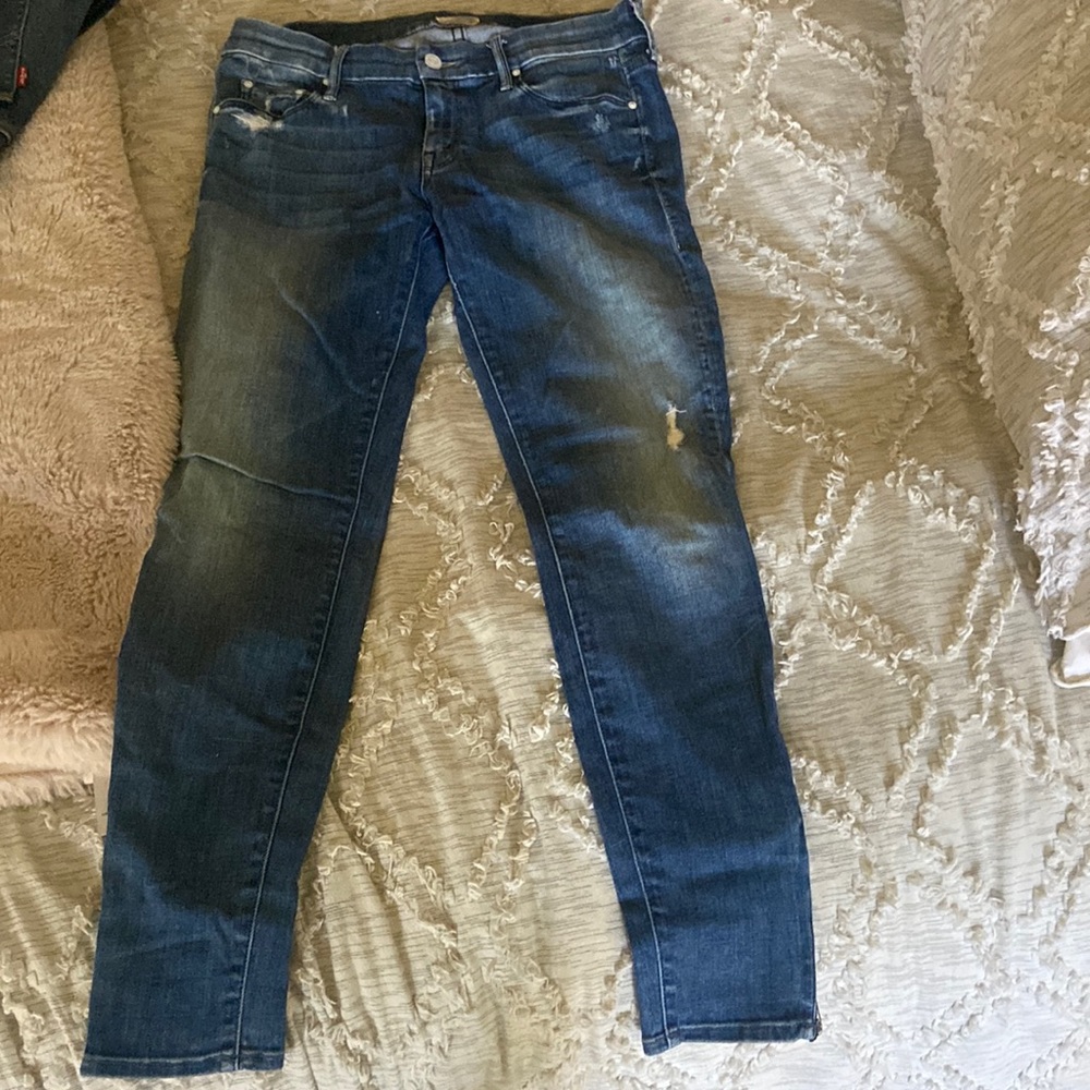 EUC MOTHER ‘The Looker' Ankle ZIP Crop Skinny Jean